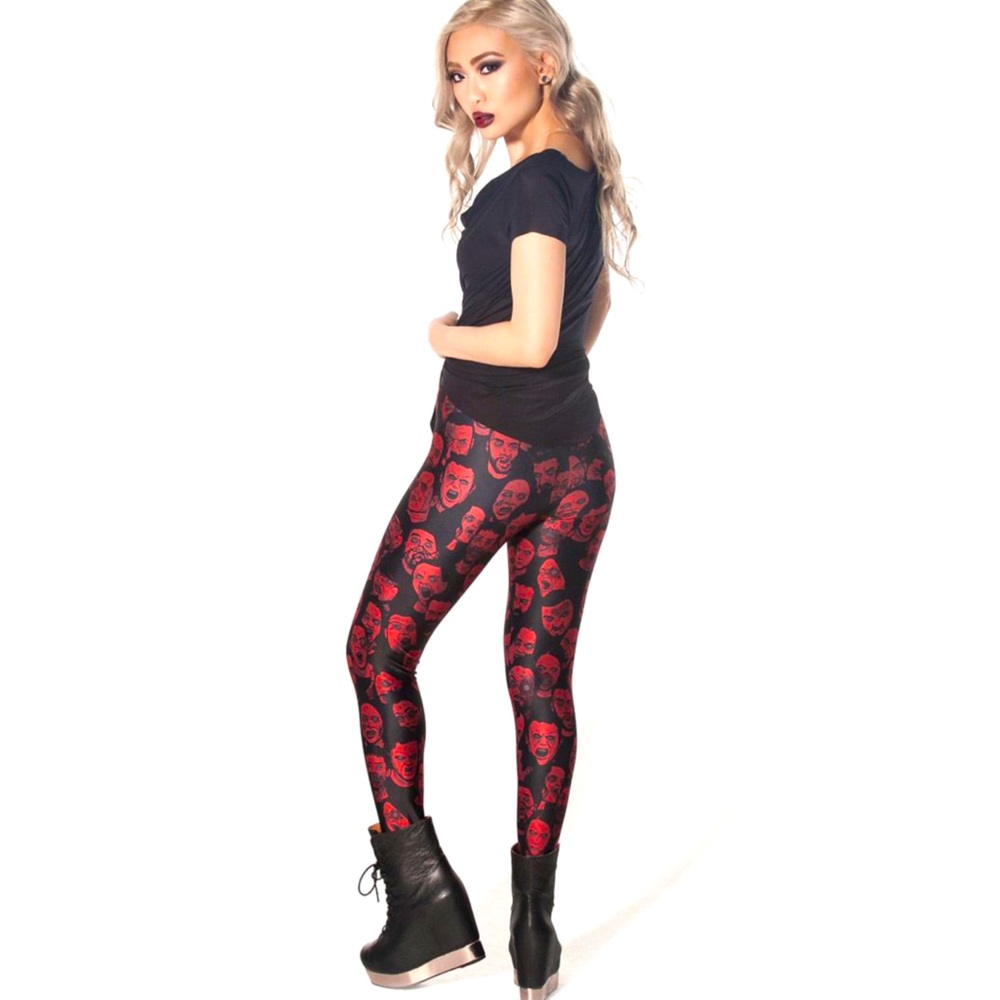 BlackMilk Clothing red zombie leggings